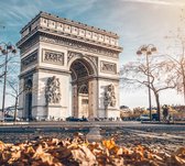 Parijse triomfboog op Place Charles de Gaulle in herfst - Fotobehang (in banen) - 350 x 260 cm