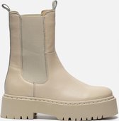 Ann Rocks Hoge Chelsea boots beige - Maat 38