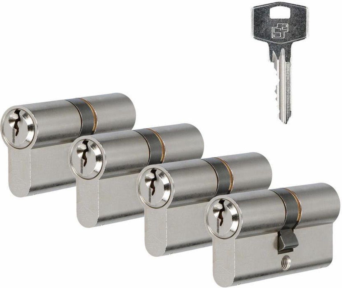 VEILIG - Veiligheid Profielcilinder - 30x30mm - set 4 cilindersloten - SKG2