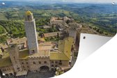 San Gimignano vu d'en haut près de la Toscane en Italie Affiche de jardin 180x120 cm - Toile de jardin / Toile d'extérieur / Peintures d'extérieur (décoration de jardin) XXL / Groot format!