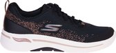 Skechers Go Walk Arch Fit Zwart-Gouden Sneaker