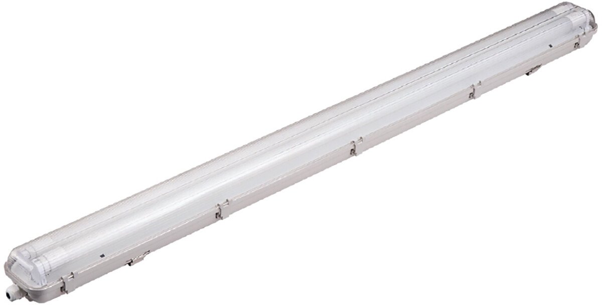 LED TL Armatuur met T8 Buizen - Pimosta - 120cm Dubbel - 36W - Helder/Koud Wit 6400K - Mat Grijs