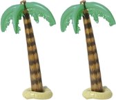 3x stuks opblaasbare kleine palmboom 90 cm - Tropische Hawaii thema decoraties/versieringen