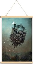 JUNIQE - Posterhanger Sand Man -40x60 /Blauw & Grijs