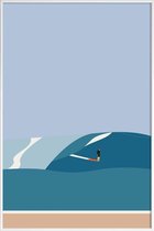 JUNIQE - Poster i kunststof lijst Fornøjelse Surf No. 03 -40x60