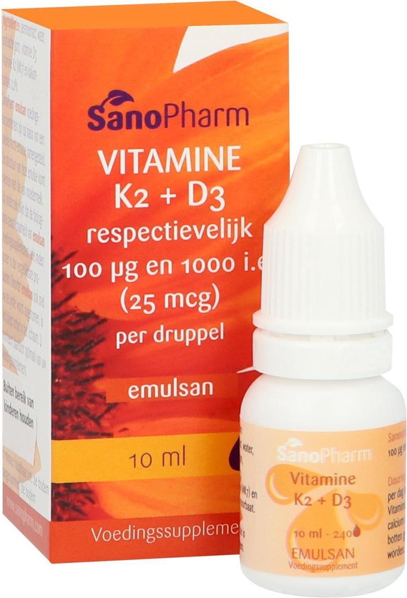 SanoPharm Vitamine K2 + D3 - 10 ml