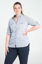 Paprika Dames Hemd Romy met fijne streepjes Oeko-tex - Blouse - Maat 48