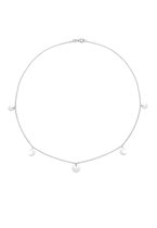 Elli Dames Halsketting Dames Half Moon Astro Platelet Trend Pea Necklace gemaakt van 925 Sterling Silver