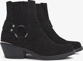 VIA VAI Paige Lou Enkellaarsjes dames - Zwart - Maat 39