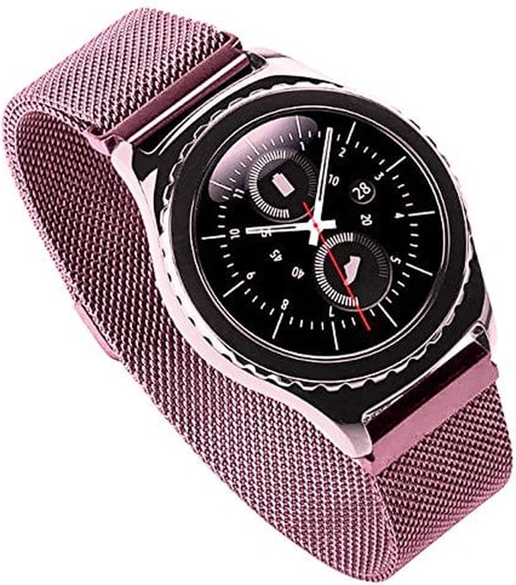 Geschikt voor Samsung Gear S3 Milanese band - roze - 46mm