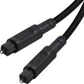 By Qubix - Digital Toslink Optical kabel 10 meter / toslink audio male to male / Optische kabel - Zwart