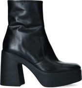 Sacha - Dames - Zwarte leren chunky boots - Maat 40
