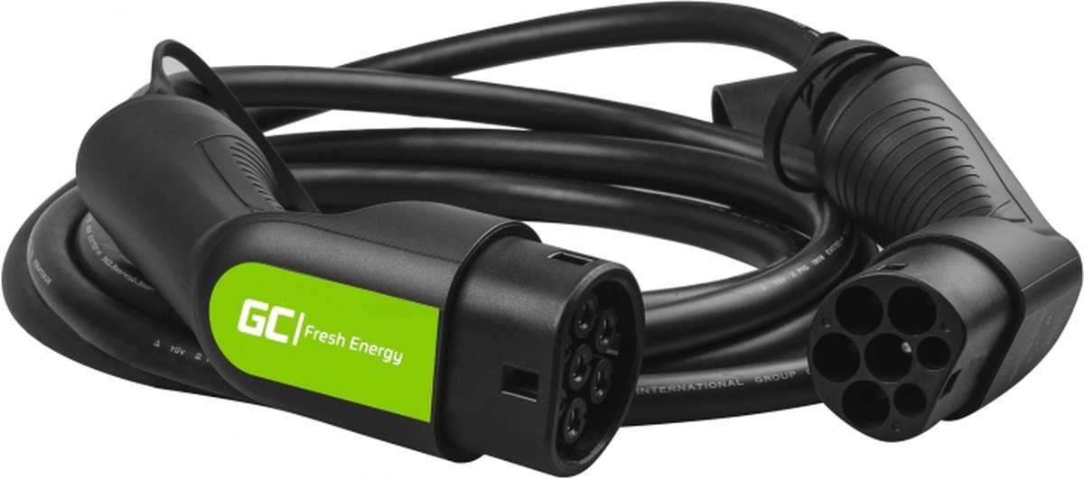 EV Type 2 7.2kW 5m kabel voor het opladen van Tesla Model 3 / S / X, Leaf, i3, ID.3, e-208, e-Up !, Citigo iV, Kona.