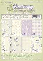 Design papier assortiment ribbons & cupcakes 16xA5