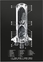 S-IC Stage Saturn V Launch Vehicle, NASA Images - Foto op Forex - 30 x 40 cm