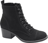 Graceland Dames Zwarte veterboot  - Maat 43
