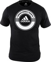 adidas T-Shirt Combat Sports Zwart/Wit Medium