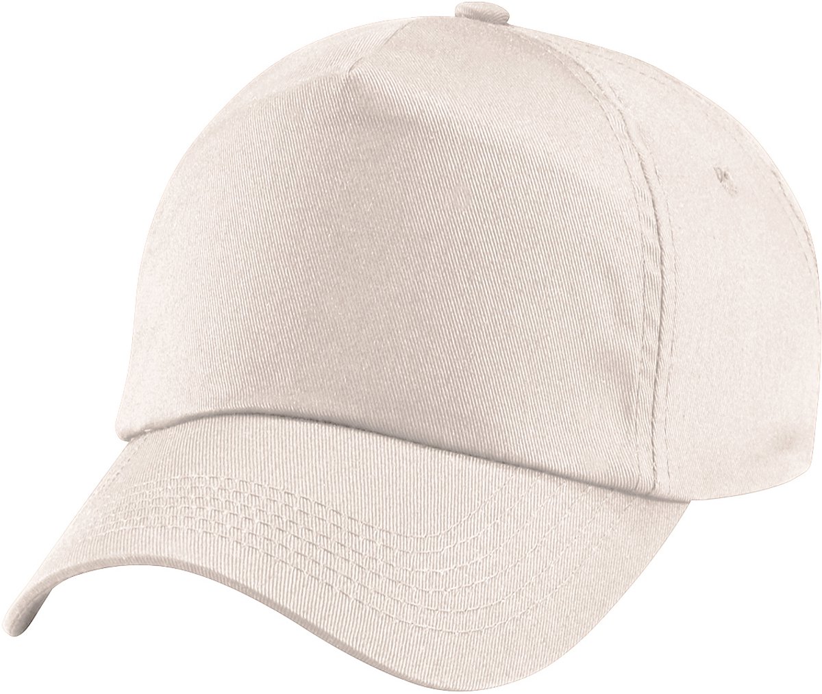 Beechfield Uniseks Effen Originele  Baseball Cap met 5 panelen (Zand)