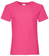 Fruit Of The Loom Filles T-shirt à manches courtes pour Kinder (2 pièces) (Fuchsia)