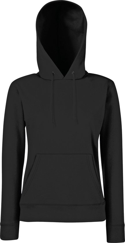 Fruit of the Loom - Lady-Fit Classic Hoodie - Zwart - L - Fruit of the Loom