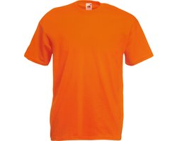 Fruit Of The Loom Heren Valueweight T-shirt met korte mouwen (Oranje) Maat S - EK-WK-Olympische Spelen