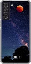 6F hoesje - geschikt voor Samsung Galaxy S21 FE -  Transparant TPU Case - Full Moon #ffffff