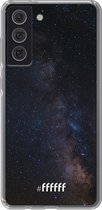 6F hoesje - geschikt voor Samsung Galaxy S21 FE -  Transparant TPU Case - Dark Space #ffffff