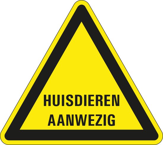 Sticker huisdieren aanwezig 25 mm - 10 stuks per kaart