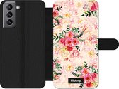 Wallet case - geschikt voor Samsung Galaxy S21 - Floral N°4