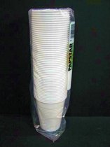Papstar Drinkbeker - Plastic - 50 Stuks - Wit