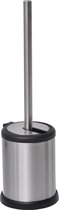 4goodz toiletborstel met klep - 11,5x39 cm - Chroom