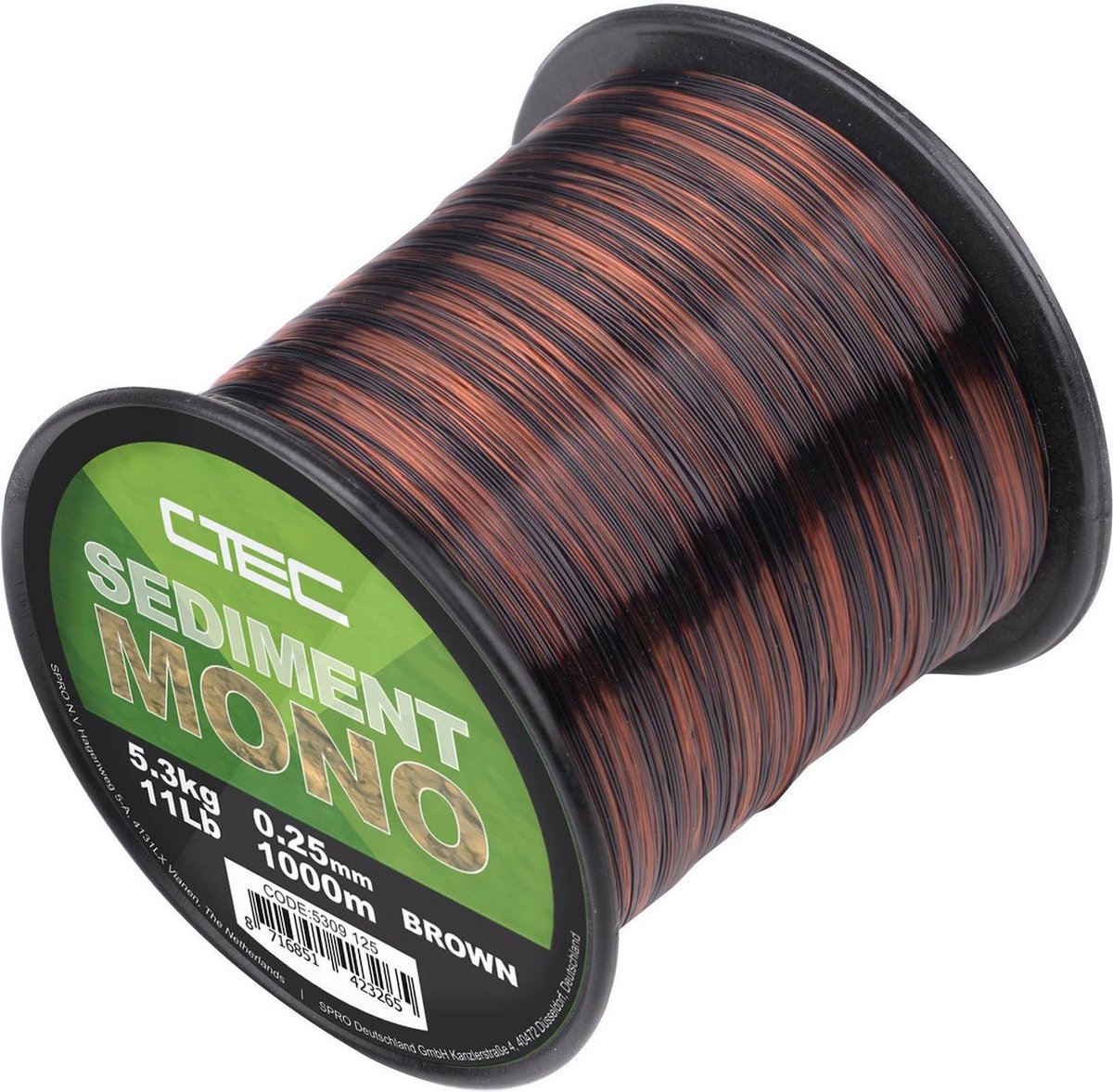 C-Tec Sediment Mono Brown 1000m - Maat : 0.40mm - 12.2 kilo - 800m