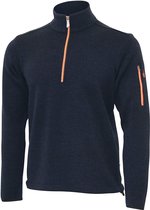 Ivanhoe Sweater Assar Heren Half-zip Merinowol Navy Maat L