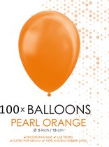 100 Kleine ballonnen parel oranje.