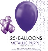 Metallic paarse ballonnen | 25 stuks