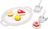 Houten speelgoed eten en drinken - Koffie en Cake speelset - FSC - Houten speelgoed vanaf 3 jaar