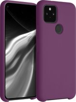 kwmobile telefoonhoesje voor Google Pixel 5 - Hoesje met siliconen coating - Smartphone case in magenta-lila