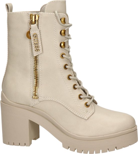 Guess Cabra dames veterboot - Ecru - Maat 41 | bol.com
