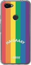 6F hoesje - geschikt voor Google Pixel 3a -  Transparant TPU Case - #LGBT - Ha! Gaaay #ffffff