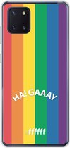 6F hoesje - geschikt voor Samsung Galaxy Note 10 Lite -  Transparant TPU Case - #LGBT - Ha! Gaaay #ffffff