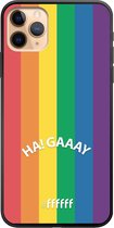 6F hoesje - geschikt voor iPhone 11 Pro Max -  TPU Case - #LGBT - Ha! Gaaay #ffffff