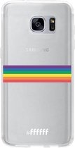 6F hoesje - geschikt voor Samsung Galaxy S7 -  Transparant TPU Case - #LGBT - Horizontal #ffffff