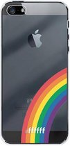 6F hoesje - geschikt voor iPhone 5s -  Transparant TPU Case - #LGBT - Rainbow #ffffff