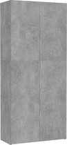 Medina Opbergkast 80x35,5x180 cm spaanplaat betongrijs