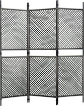 Medina Kamerscherm met 3 panelen 180x200 cm poly rattan antraciet