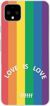 6F hoesje - geschikt voor Google Pixel 4 XL -  Transparant TPU Case - #LGBT - Love Is Love #ffffff
