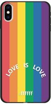 6F hoesje - geschikt voor iPhone Xs Max -  TPU Case - #LGBT - Love Is Love #ffffff