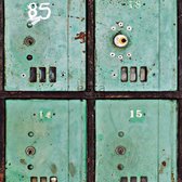 ESTAhome fotobehang brievenbussen zeegroen - 158204 - 46,5 cm x 8,37 m