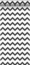 ESTAhome behang zigzag motief zwart wit - 139115 - 0.53 x 10.05 m