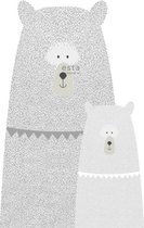ESTAhome fotobehang beren moeder en kind lichtgrijs - 158837 - 1.86 x 2.79 m